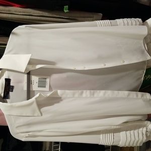 🦄 LOUIS VUITTON NEW W/TAGS  AUTHENTIC UNIFORM WHITE BLOUSE TOP SIZE 40🦄